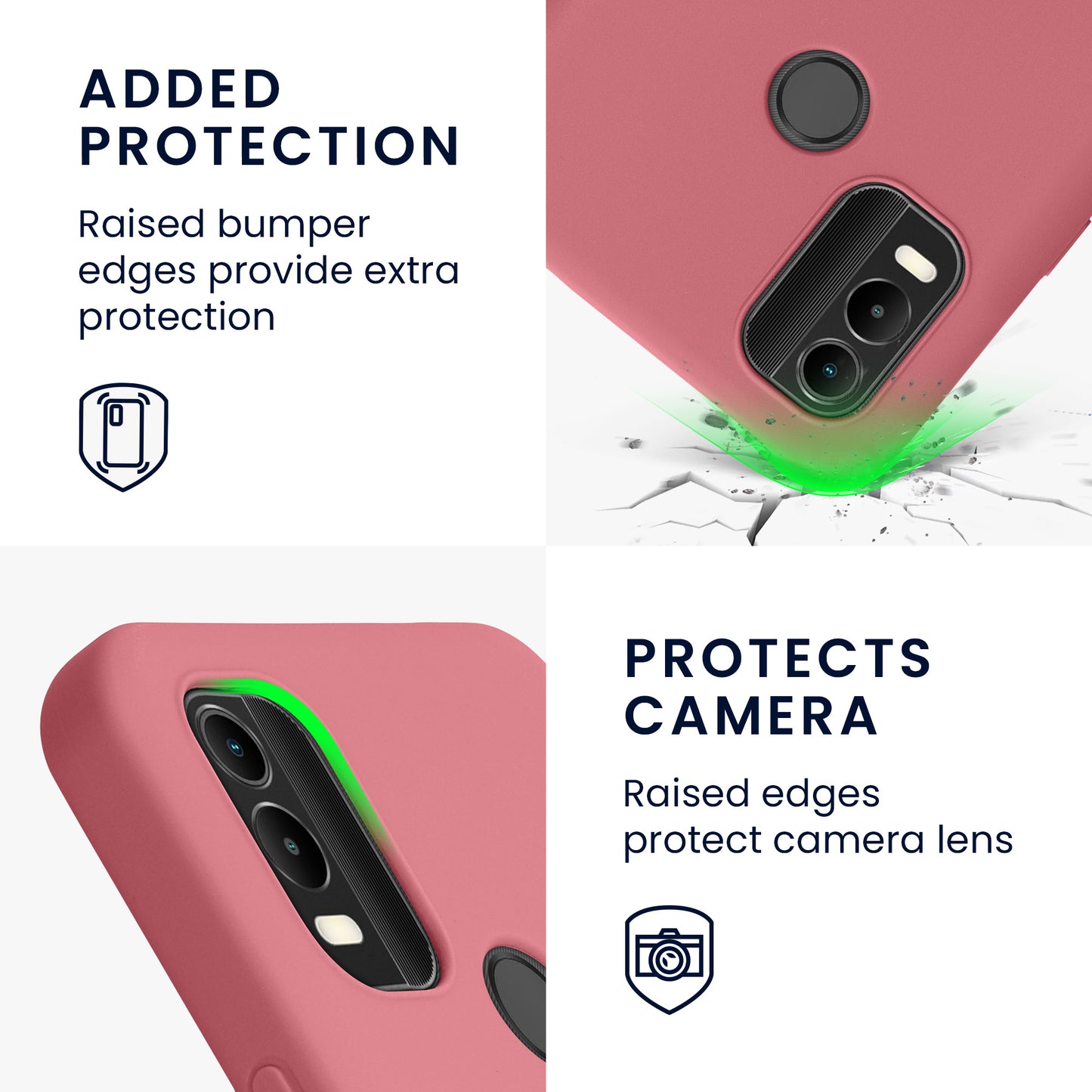 TPU Hülle für Nokia C21 Plus in Dark Rose