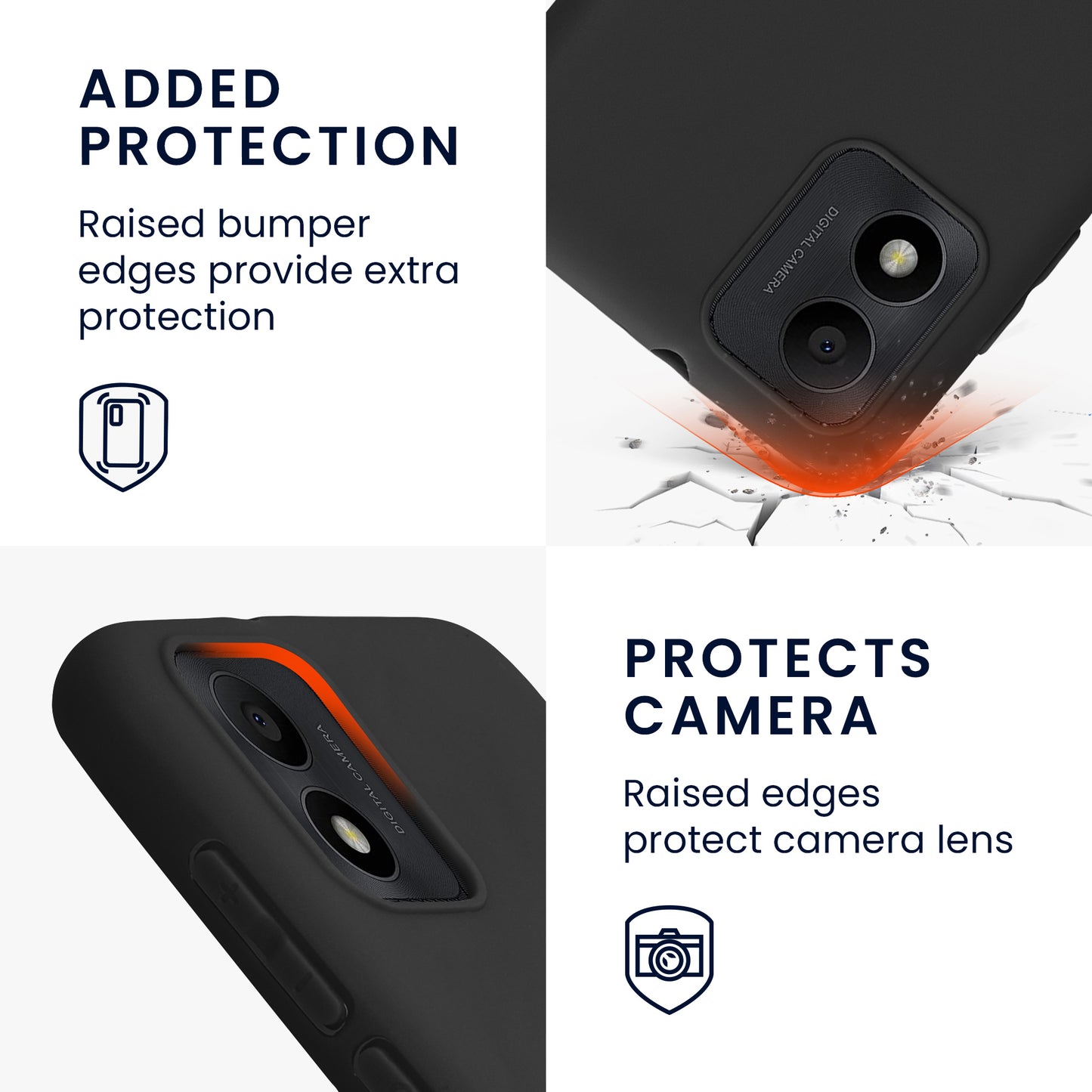 TPU Hülle für Alcatel 1B (2022) in Schwarz