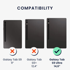 kwmobile Tablet Schutzfolie kompatibel mit Samsung Galaxy Tab S9 Ultra Folie Full Screen Protector Tablet Displayfolie