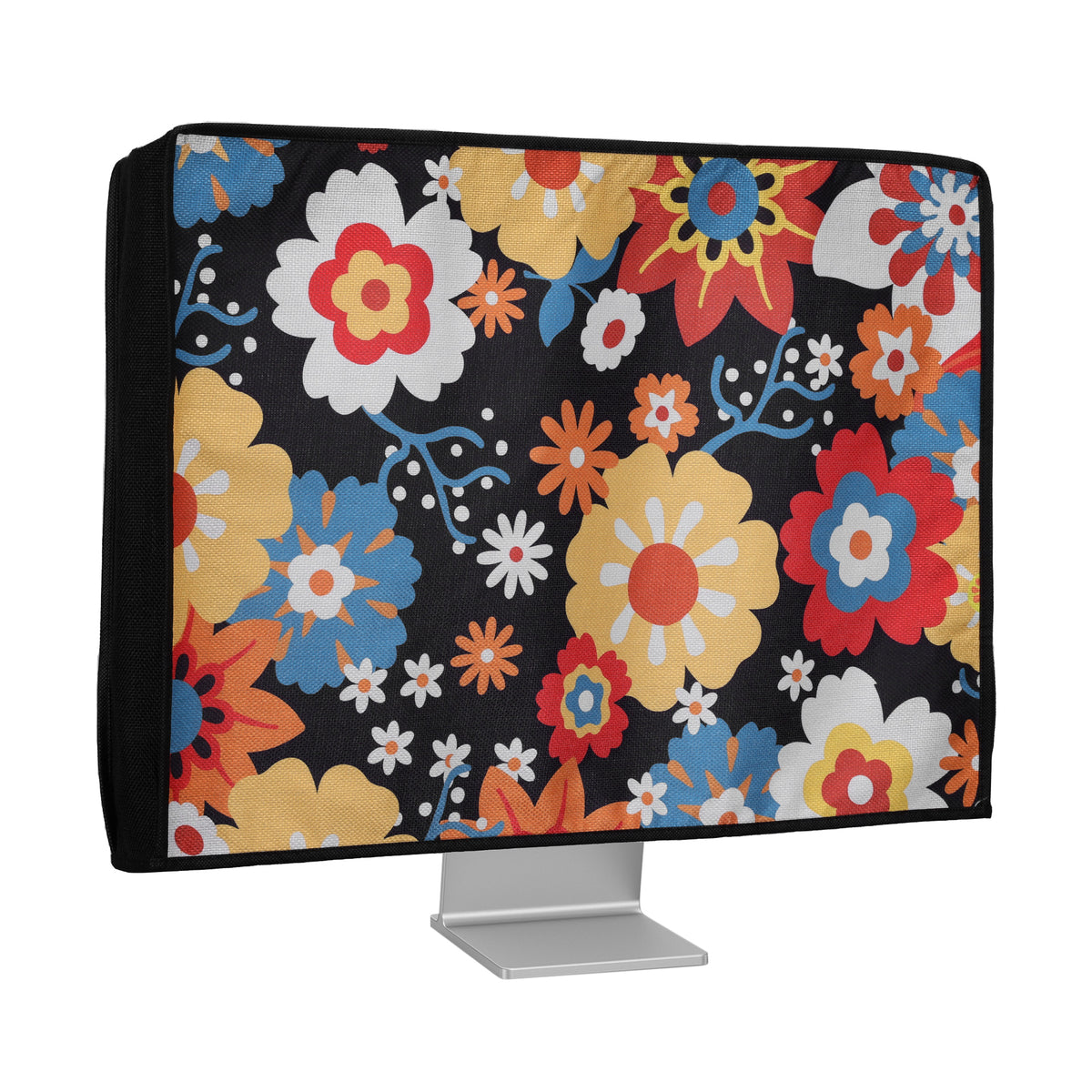 20-22" Monitor Staubschutzhülle Retro Blumen
