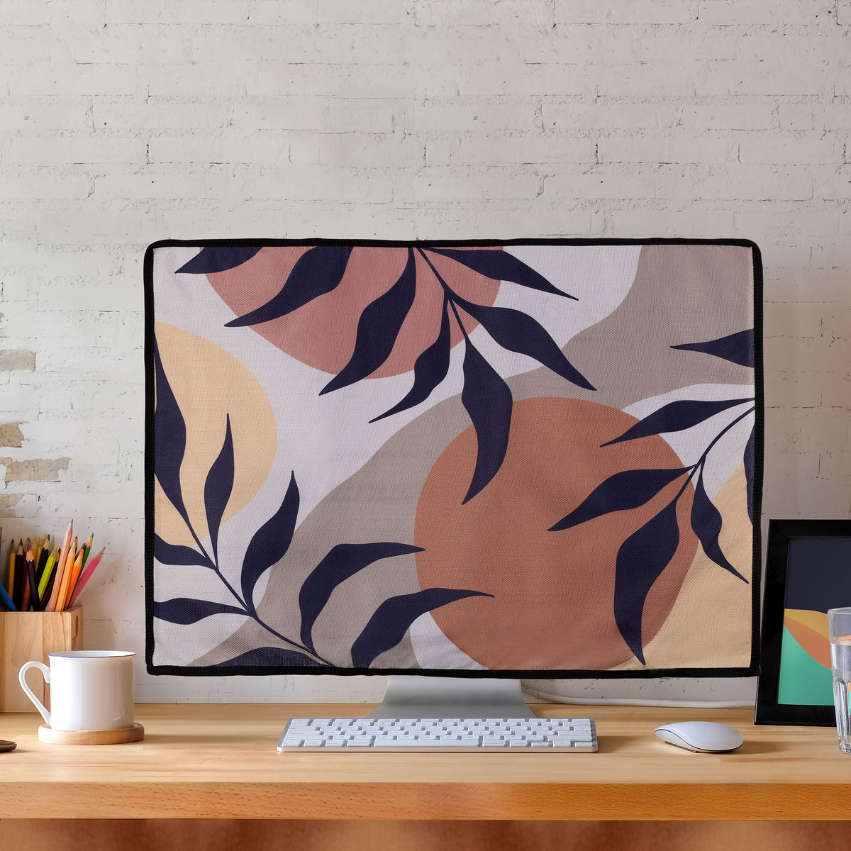 20-22" Monitor Staubschutzhülle Retro Blumen
