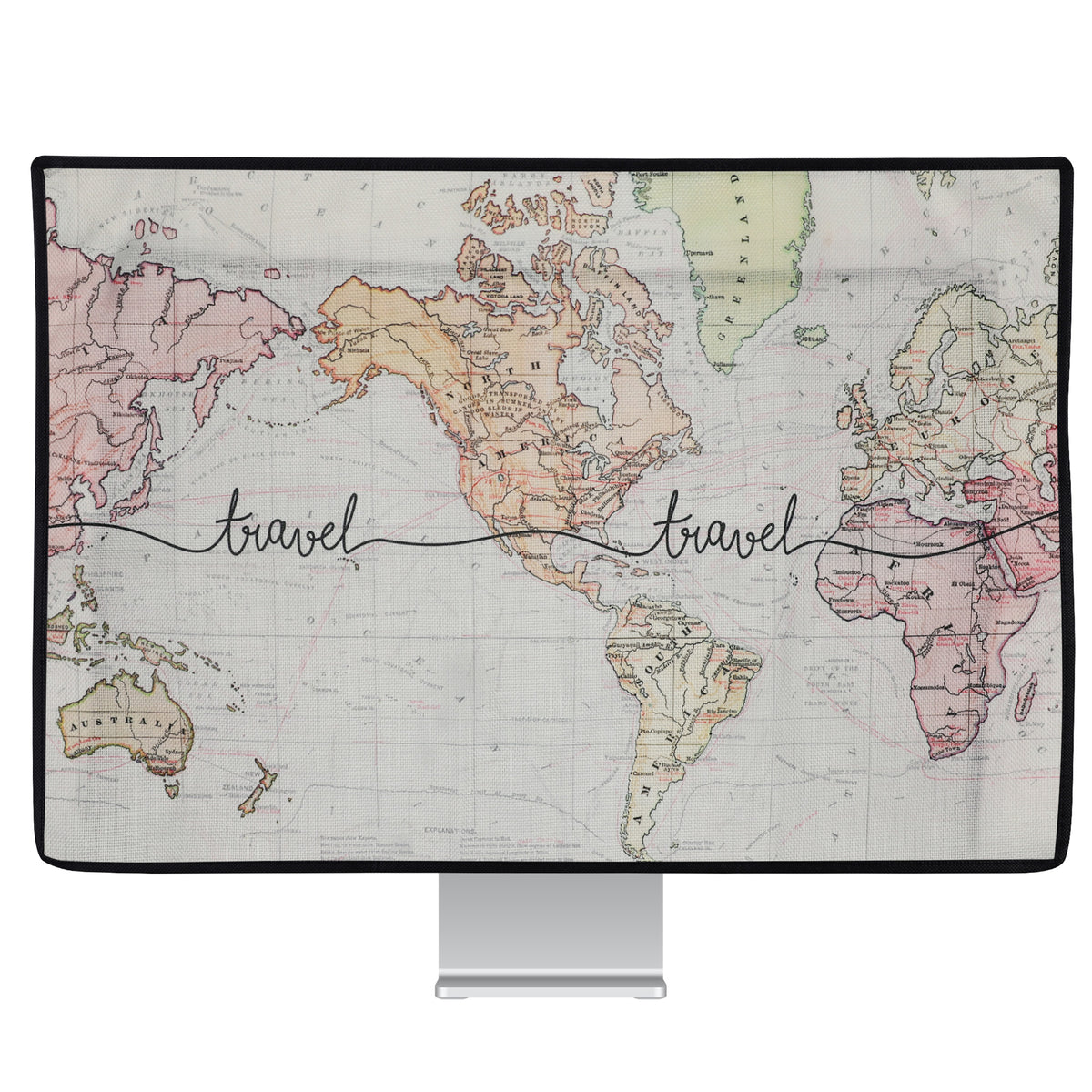 20-22" Monitor Staubschutzhülle Retro Blumen