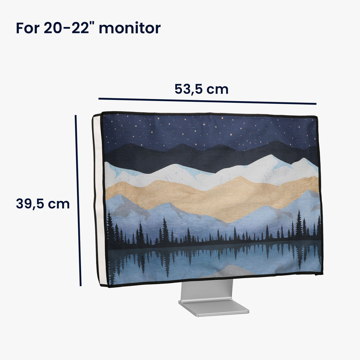 20-22" Monitor Staubschutzhülle Retro Blumen