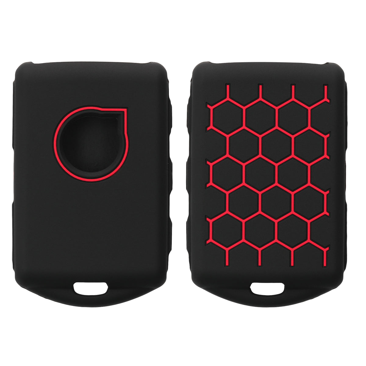 Volvo 4-Tasten Autoschlüssel Keyless Go Silikon Schlüsselhülle Wabenmuster Rot