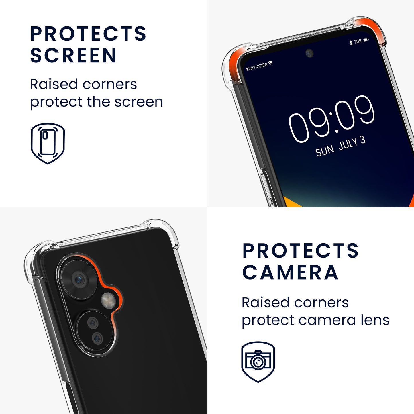 kwmobile Necklace Case kompatibel mit OnePlus Nord CE 3 Lite 5G / Nord N30 5G Hülle - Silikon Cover mit Handykette - Band Handyhülle