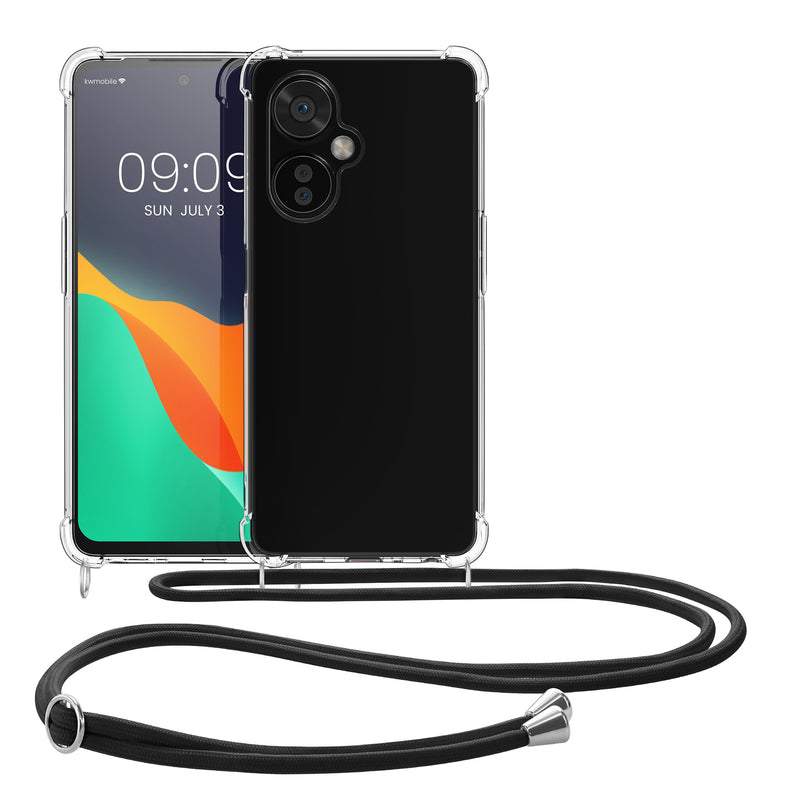 kwmobile Necklace Case kompatibel mit OnePlus Nord CE 3 Lite 5G / Nord N30 5G Hülle - Silikon Cover mit Handykette - Band Handyhülle