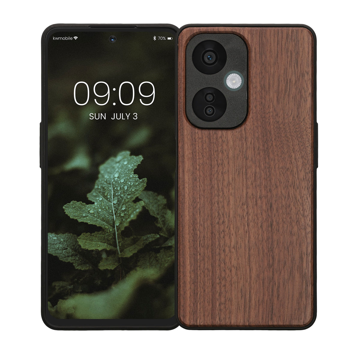 Holzhülle mit TPU Bumper für OnePlus Nord CE 3 Lite 5G / Nord N30 5G Walnussholz