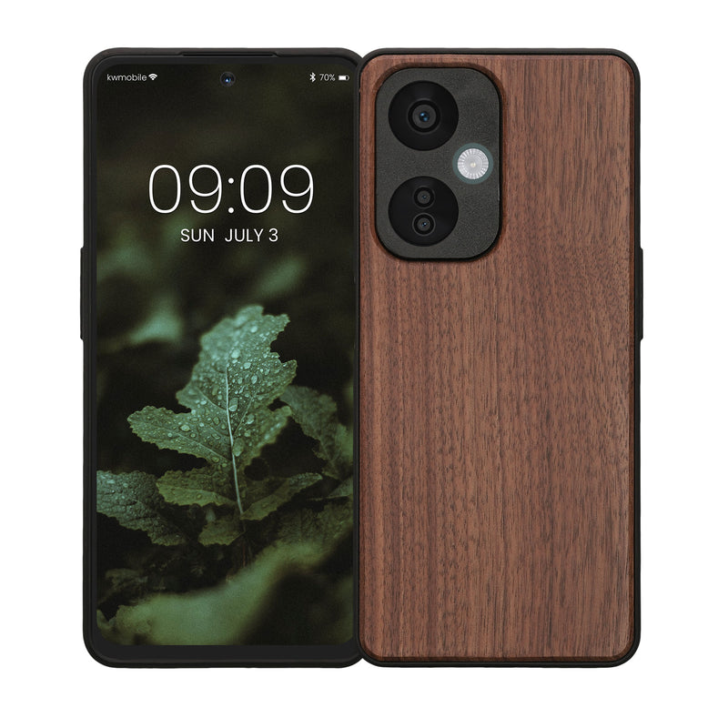 Holzhülle mit TPU Bumper für OnePlus Nord CE 3 Lite 5G / Nord N30 5G Walnussholz