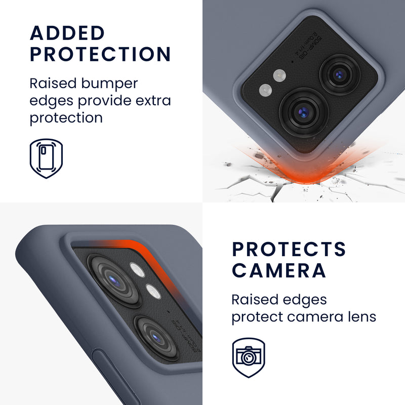 kwmobile Handyhülle für Motorola Edge 40 - Case Silikon - Kabelloses Laden - Schutzhülle Cover