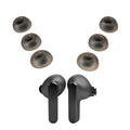kwmobile 6x Silikonaufsätze für JBL Live Pro 2 TWS - Ersatz Ohrstöpsel - Ear Tips für In-Ear Kopfhörer - Zubehör Ersatzpolster in Schwarz Schwarz  