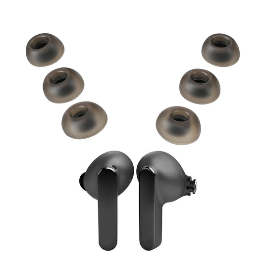 kwmobile 6x Silikonaufsätze für JBL Live Pro 2 TWS - Ersatz Ohrstöpsel - Ear Tips für In-Ear Kopfhörer - Zubehör Ersatzpolster in Schwarz Schwarz  