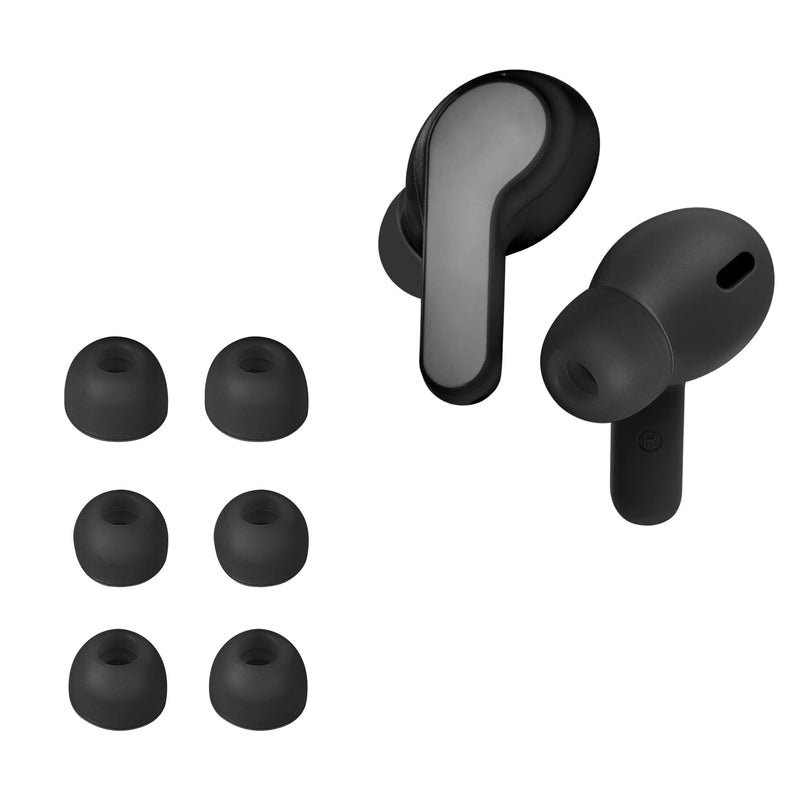 kwmobile 6x Silikonaufsätze für JBL Wave Beam / Beam 2 / Wave 200TWS - Ersatz Ohrstöpsel in 3 Größen - Ear Tips für In-Ear Kopfhörer - Zubehör Ersatzpolster in Schwarz Schwarz  