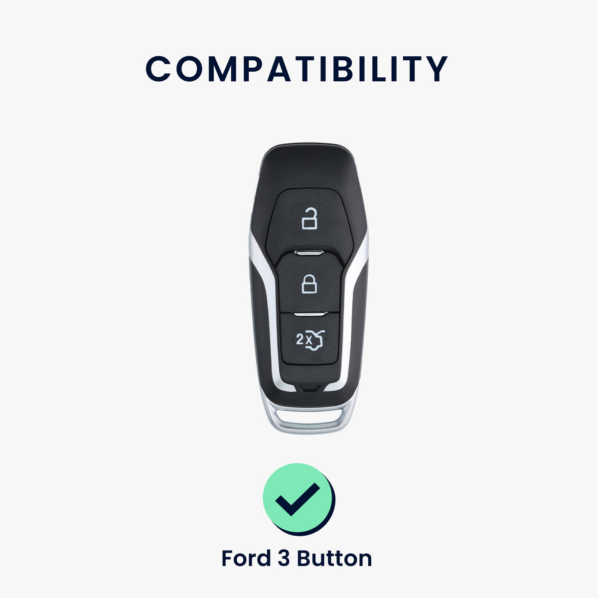Ford 3-Tasten MyKey Key Free Autoschlüssel Hardcover Schlüsselhülle
