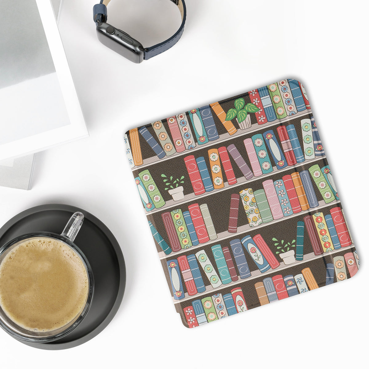 Kobo Libra 2 mit Auto-Sleep eReader Flip Case Bücherregal