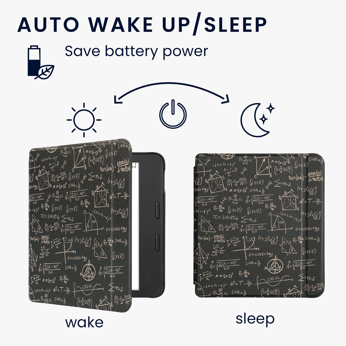 Kobo Libra 2 mit Auto-Sleep eReader Flip Case Bücherregal