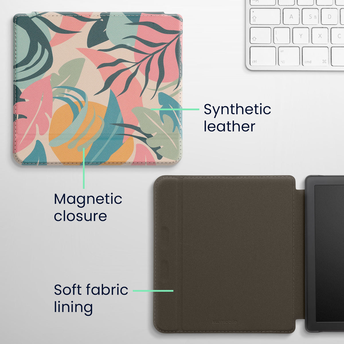 Kobo Libra 2 mit Auto-Sleep eReader Flip Case Bücherregal