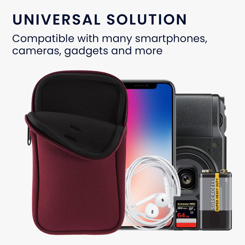 kwmobile Handy Tasche zum Umhängen - Hülle mit Band - Cover mit Reißverschluss - Necklace Case - Hüllen