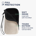 kwmobile Handy Tasche kompatibel mit Smartphones Hülle mit Mikrofaser Inlay Handytasche mit 17,2 x 8,4 cm Innenmaße
