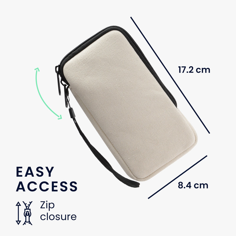 kwmobile Handy Tasche kompatibel mit Smartphones Hülle mit Mikrofaser Inlay Handytasche mit 17,2 x 8,4 cm Innenmaße