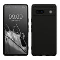 kwmobile Handyhülle für Google Pixel 7a Hülle - weiches Handy Silikon Case - Schutzhülle Cover - Schwarz matt Schwarz matt  