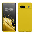 kwmobile Handyhülle für Google Pixel 7a Hülle - weiches Handy Silikon Case - Schutzhülle Cover - Strahlend Gelb Strahlend Gelb  