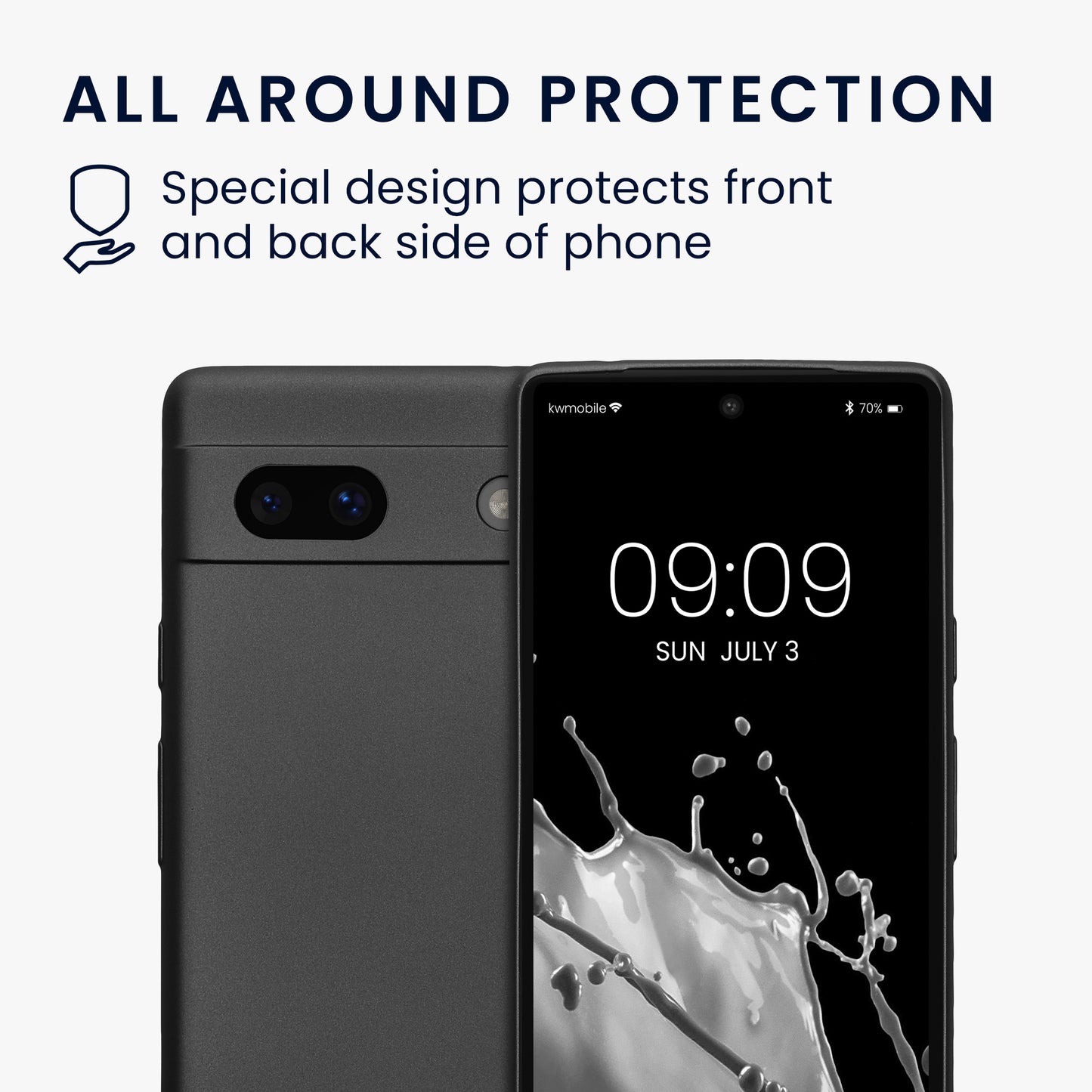 kwmobile Handyhülle für Google Pixel 7a Hülle - weiche Silikon Case schutzhülle Cover