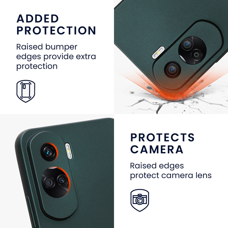 kwmobile Handyhülle für HONOR 90 Lite 5G Hülle - weiche Silikon Case metallisch schimmernd - Schutzhülle Cover