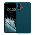Gummierte Silikon Hülle für Nothing Phone (2) in Petrol matt