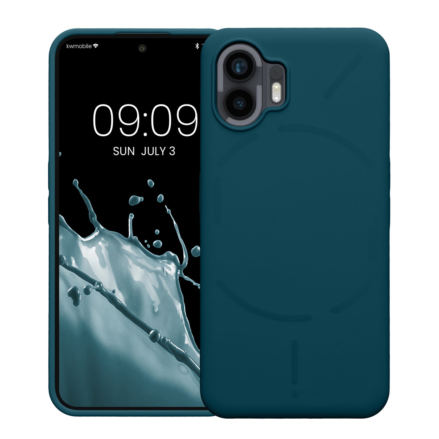 Gummierte Silikon Hülle für Nothing Phone (2) in Petrol matt