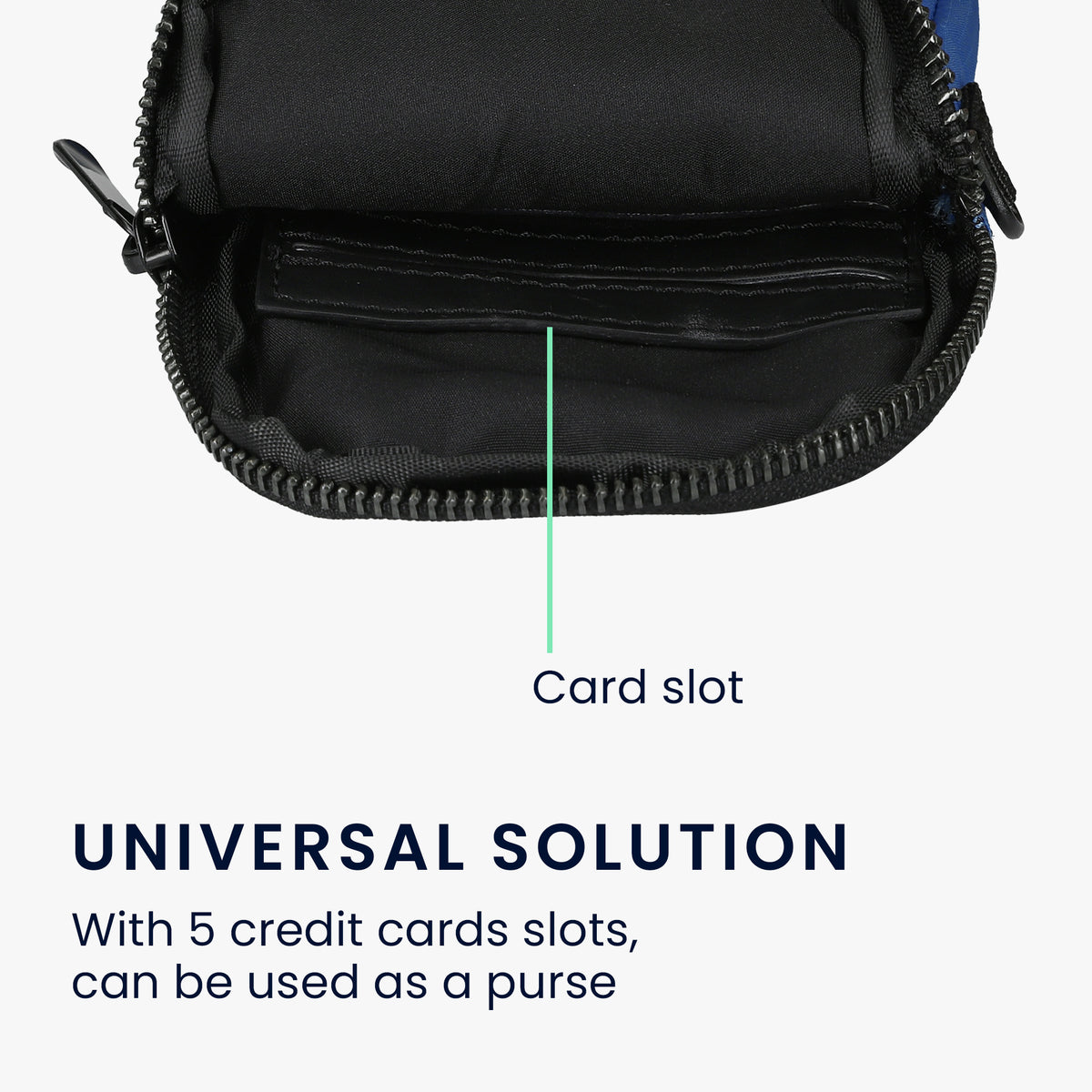 Crossbody Handytasche XL mit 4 Kartenfächern - Innenmaße 17,2 x 8,4 cm