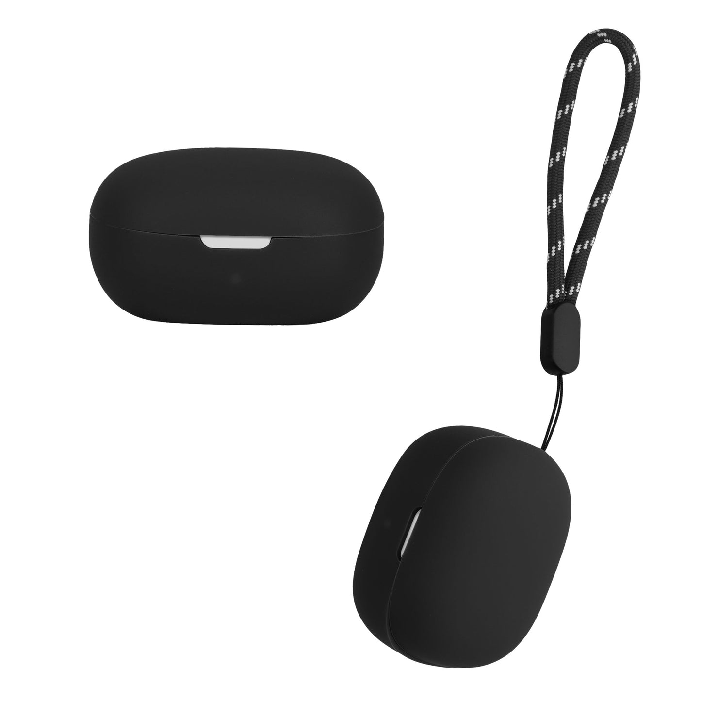 kwmobile Schutzhülle für Anker Soundcore P20i Hülle - stoßfestes Cover mit Karabiner - Schwarz - Hüllen