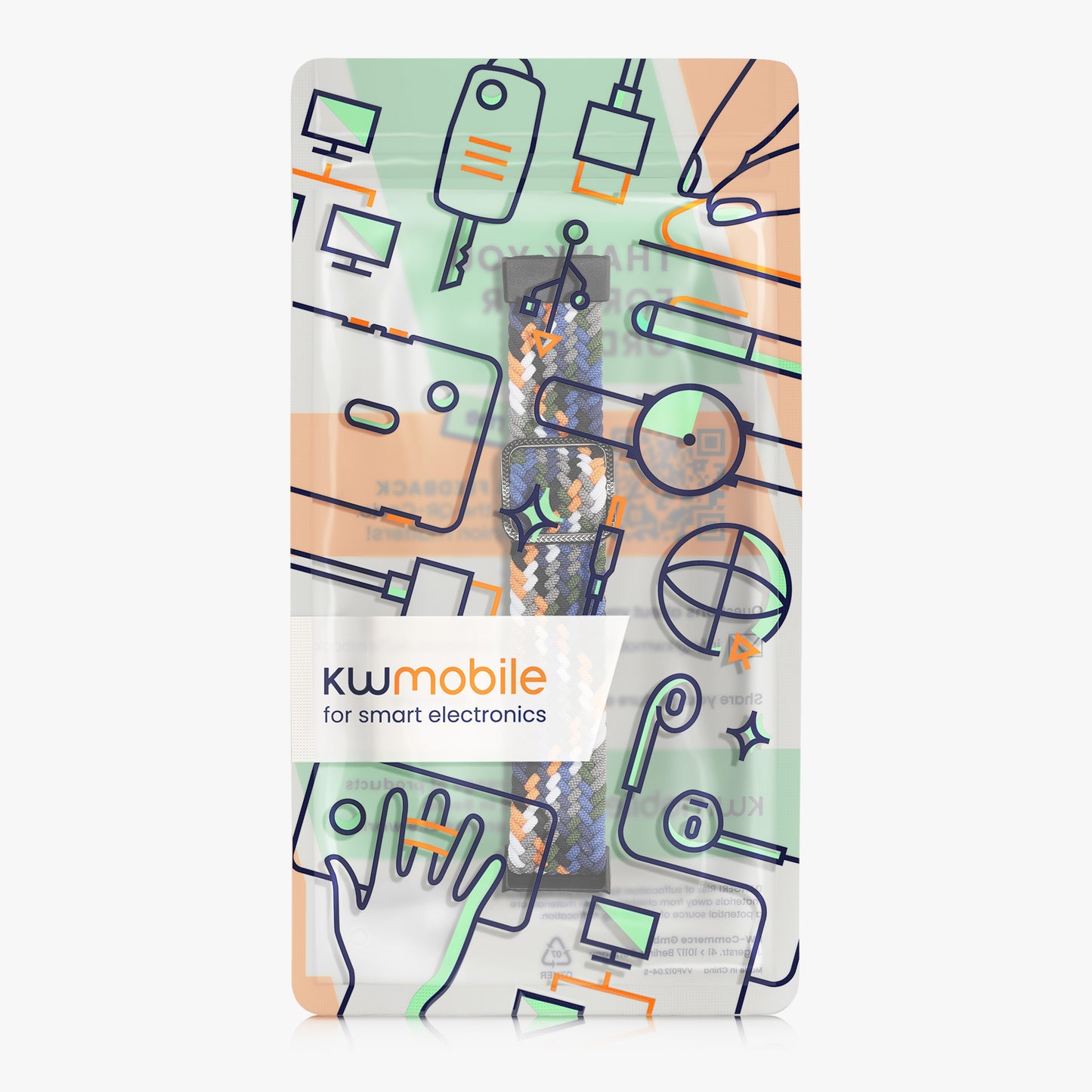 kwmobile Armband kompatibel mit Huawei Band 10 / 9 / 8 - Fitnesstracker Sportarmband - Innenmaße von 14 - 22 cm