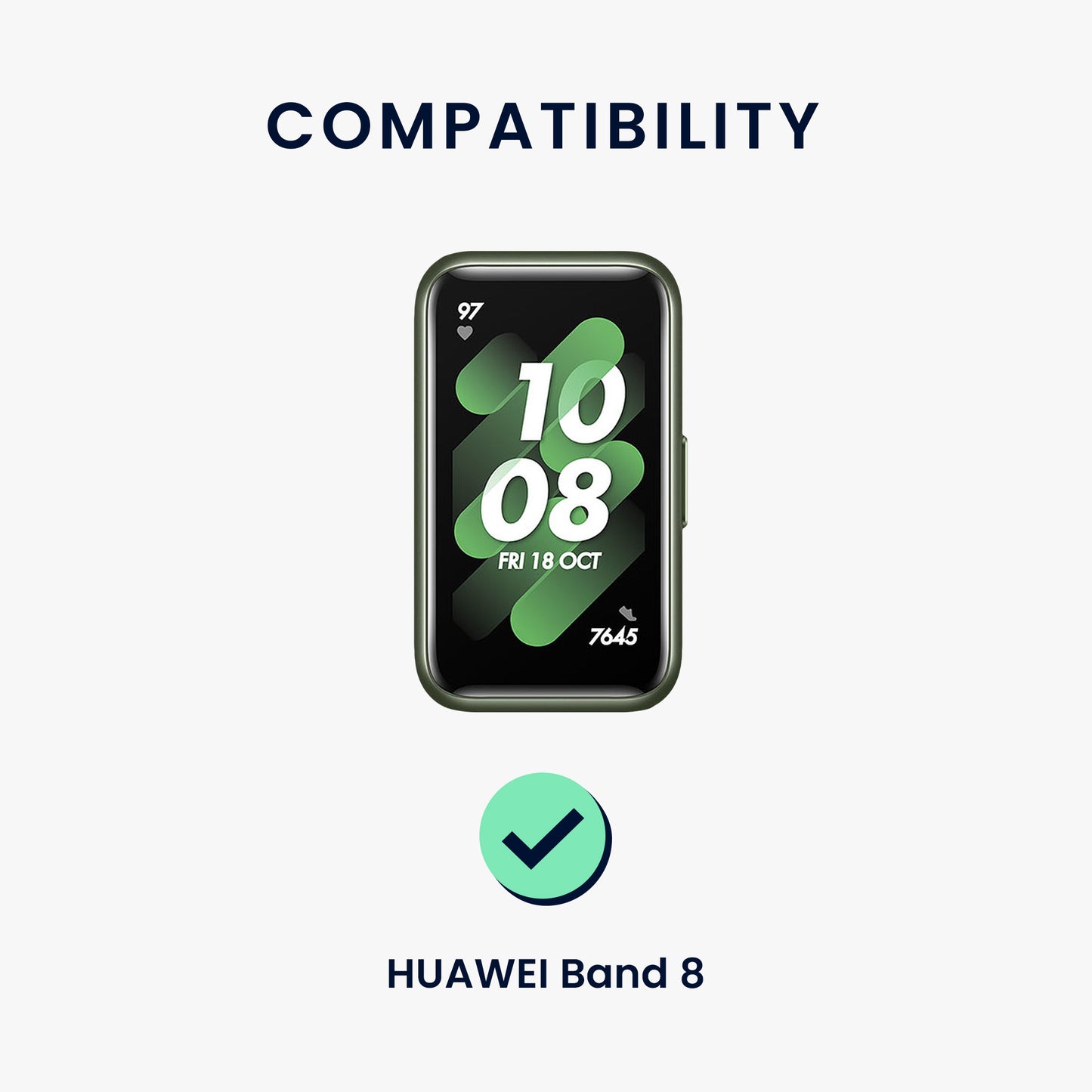 kwmobile Armband kompatibel mit Huawei Band 10 / 9 / 8 - Fitnesstracker Sportarmband - Innenmaße von 14 - 22 cm