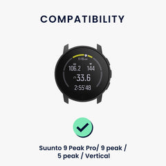 kwmobile Uhrenarmband für Suunto 9 Peak Pro/ 9 peak / 5 peak / Vertical Armband - Fitnesstracker Band Set aus Silikon
