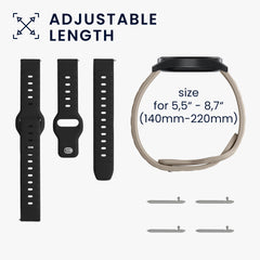 kwmobile Uhrenarmband für Garmin Venu Sq Music / Sq - Fitnesstracker Band Set aus Silikon - Ersatzarmband Smartwatch