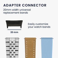 kwmobile Adapter mit 20mm Bandbreite kompatibel mit Xiaomi Redmi Watch 3 Uhrenarmband - Smartwatch Armband