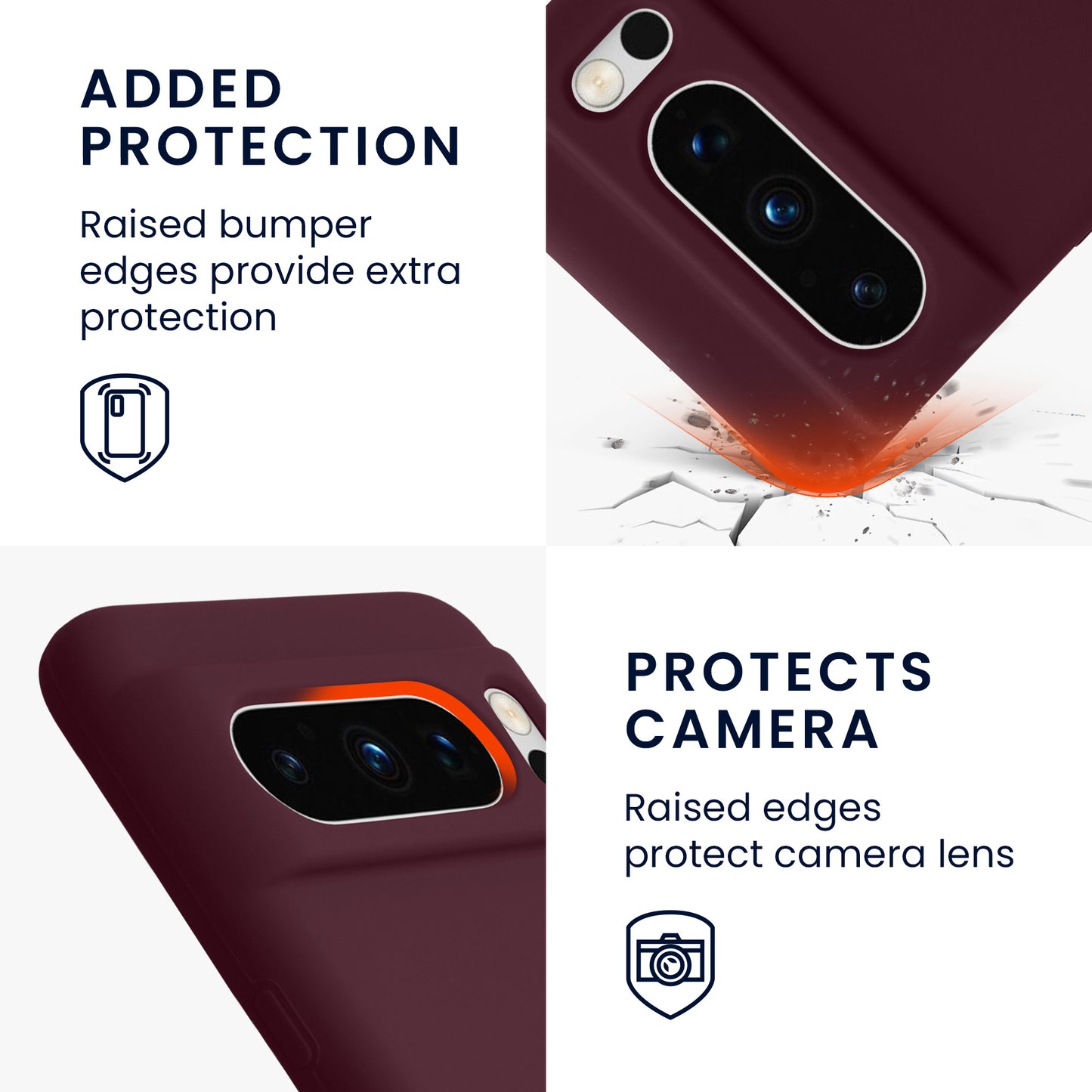 kwmobile Handyhülle für Google Pixel 8 Pro Case - kabelloses Laden