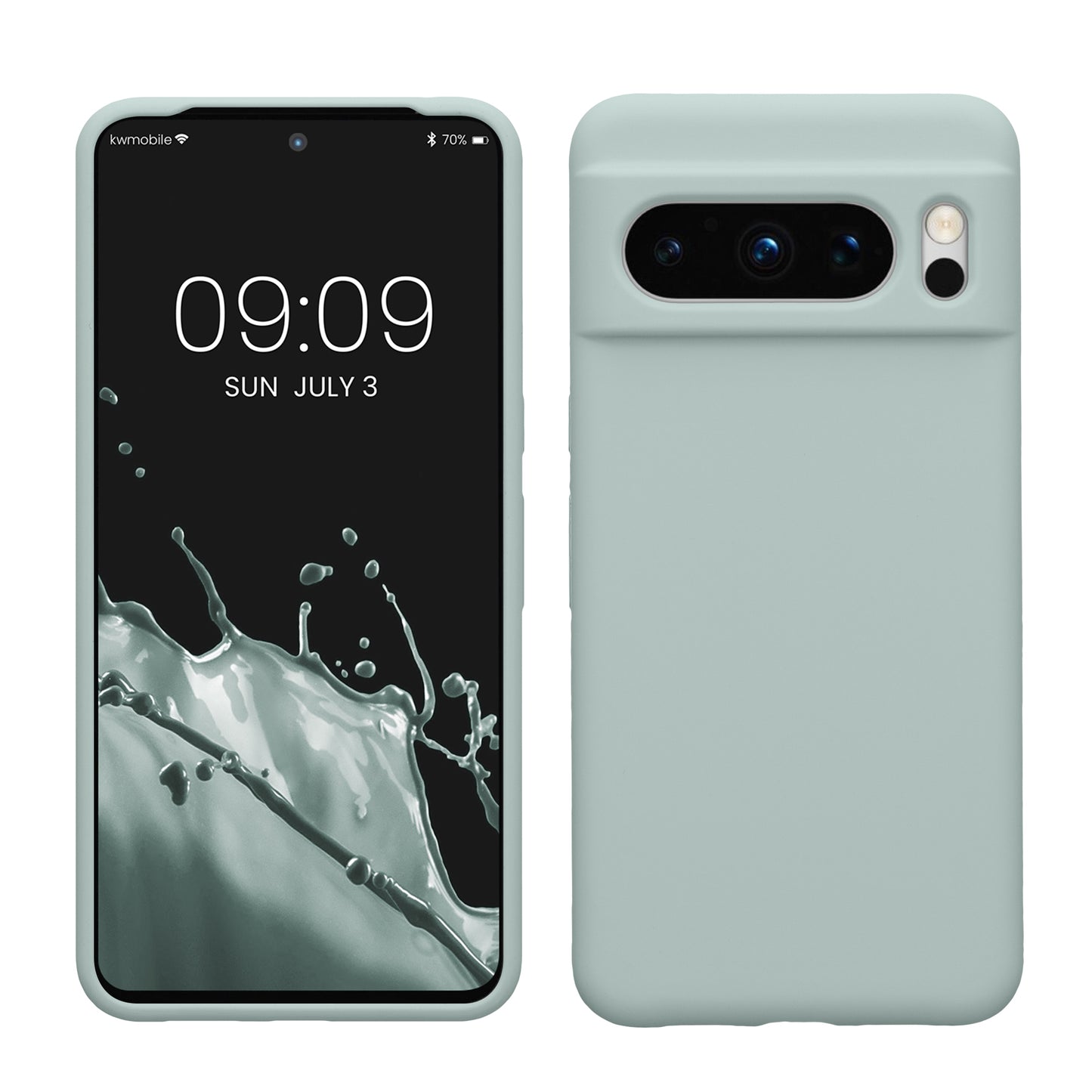 kwmobile Handyhülle für Google Pixel 8 Pro Hülle, für Pixel 8 Pro Case - Hülle Silikon - kabelloses Laden - Cool Mint Cool Mint  