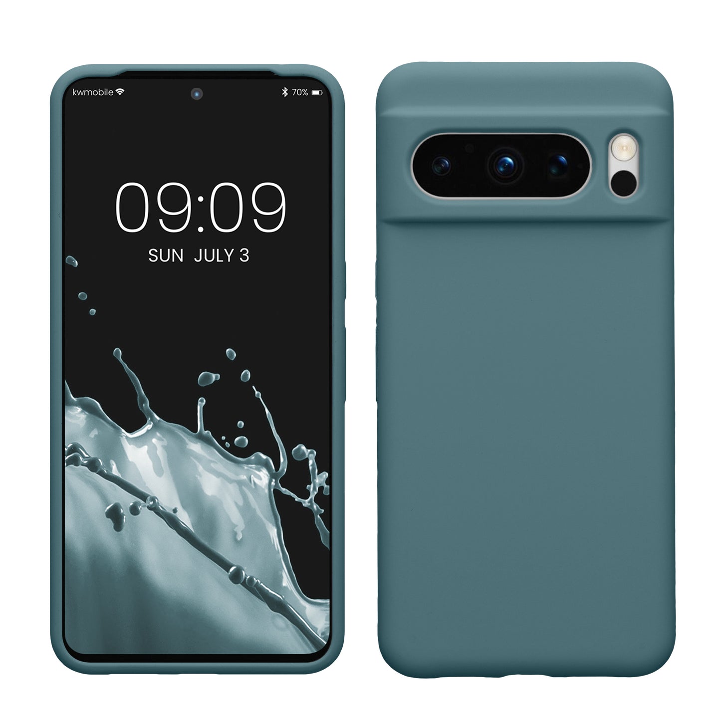 kwmobile Handyhülle für Google Pixel 8 Pro Hülle, für Pixel 8 Pro Case - Hülle Silikon - kabelloses Laden - Arctic Night Arctic Night  