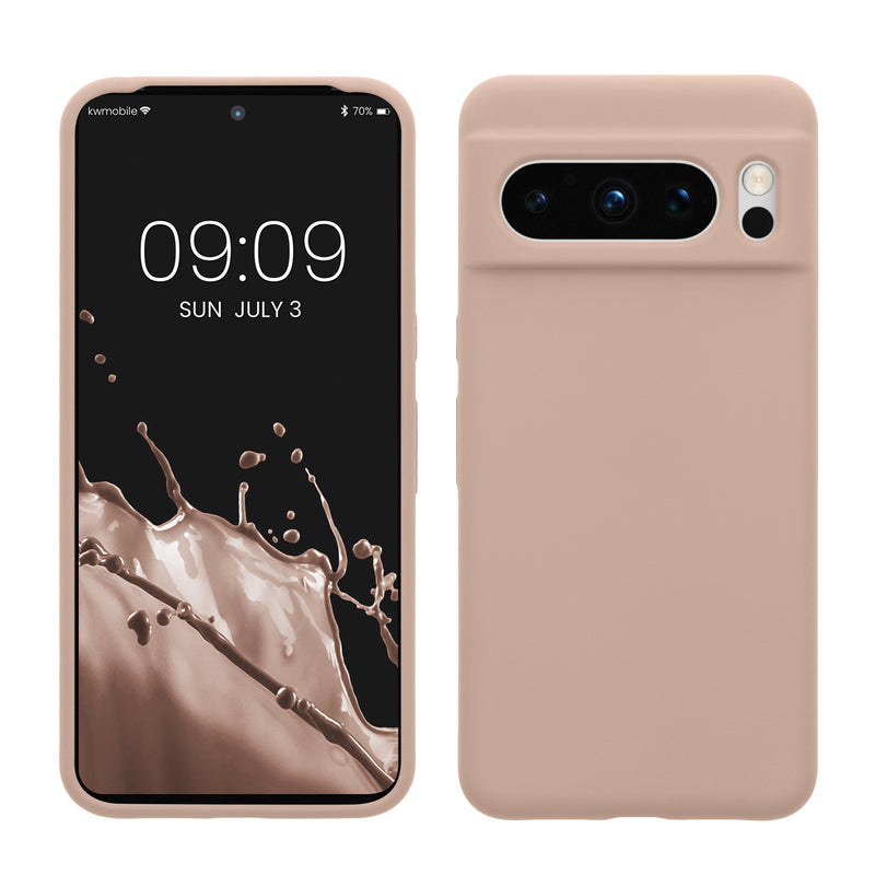 kwmobile Handyhülle für Google Pixel 8 Pro Hülle, für Pixel 8 Pro Case - Hülle Silikon - kabelloses Laden - Altrosa matt Altrosa matt  