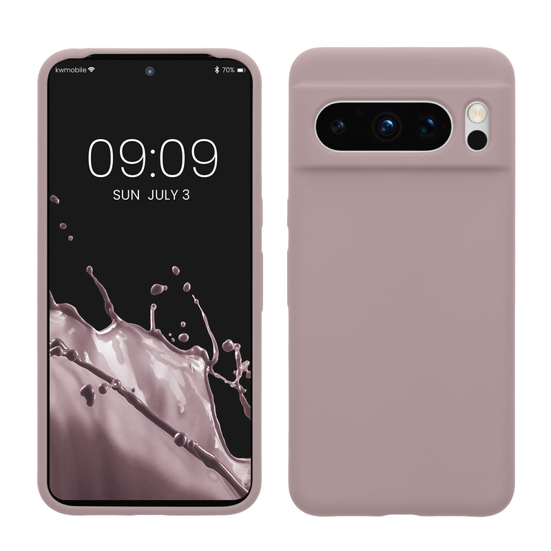 kwmobile Handyhülle für Google Pixel 8 Pro Hülle, für Pixel 8 Pro Case - Hülle Silikon - kabelloses Laden - Nude Lilac Nude Lilac  