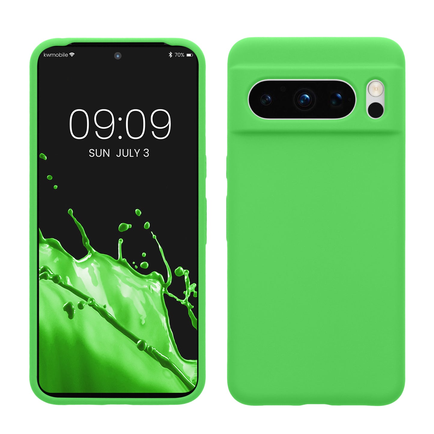 kwmobile Handyhülle für Google Pixel 8 Pro Hülle, für Pixel 8 Pro Case - Hülle Silikon - kabelloses Laden - Limettengrün Limettengrün  