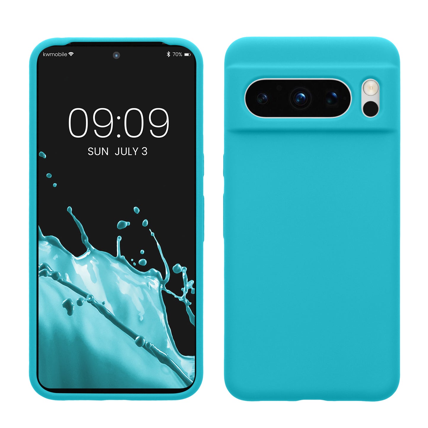 kwmobile Handyhülle für Google Pixel 8 Pro Hülle, für Pixel 8 Pro Case - Hülle Silikon - kabelloses Laden - Cool Glacier Cool Glacier  
