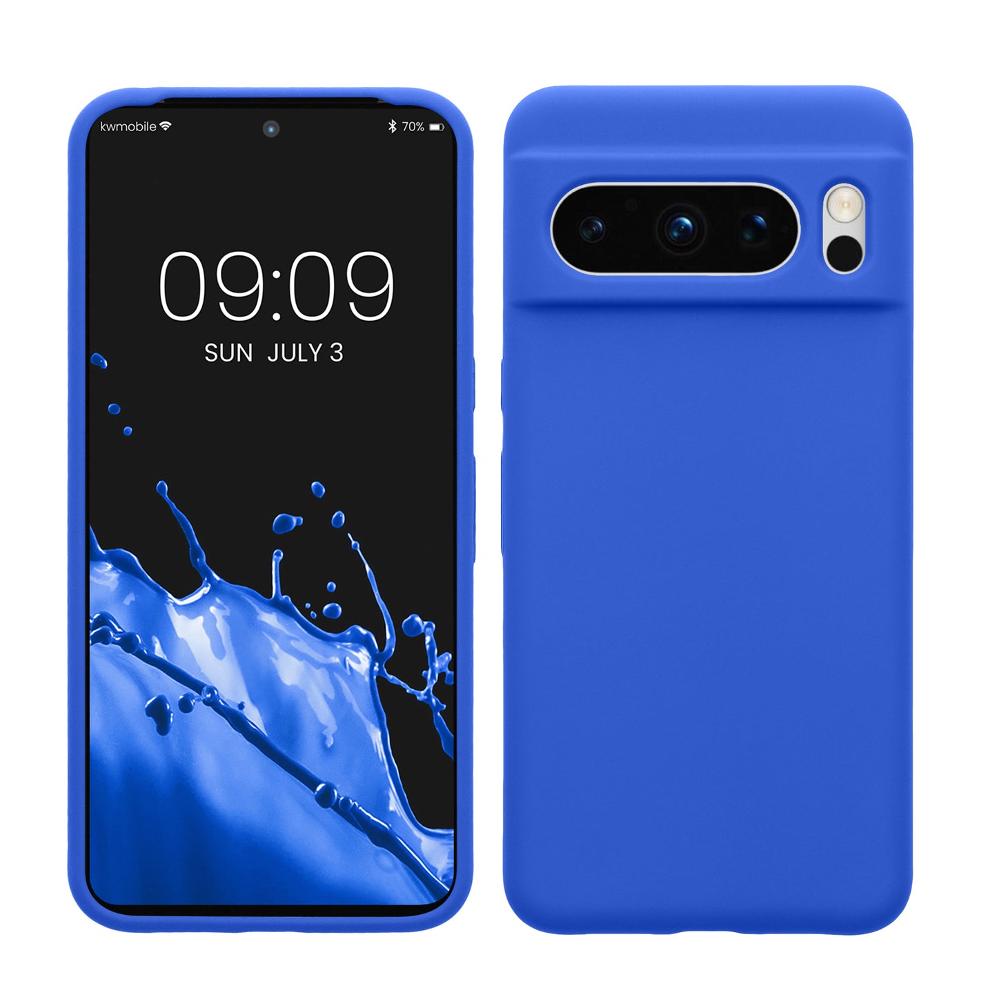 kwmobile Handyhülle für Google Pixel 8 Pro Hülle, für Pixel 8 Pro Case - Hülle Silikon - kabelloses Laden - Baltik Blau Baltik Blau  