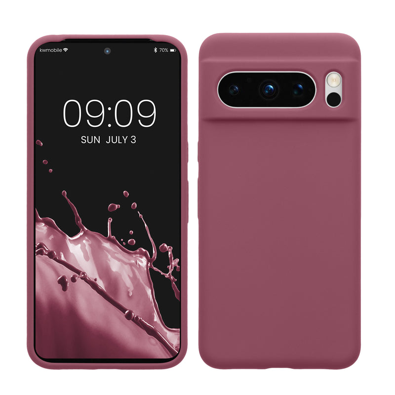 kwmobile Handyhülle für Google Pixel 8 Pro Hülle, für Pixel 8 Pro Case - Hülle Silikon - kabelloses Laden - Orchidee Violett Orchidee Violett  
