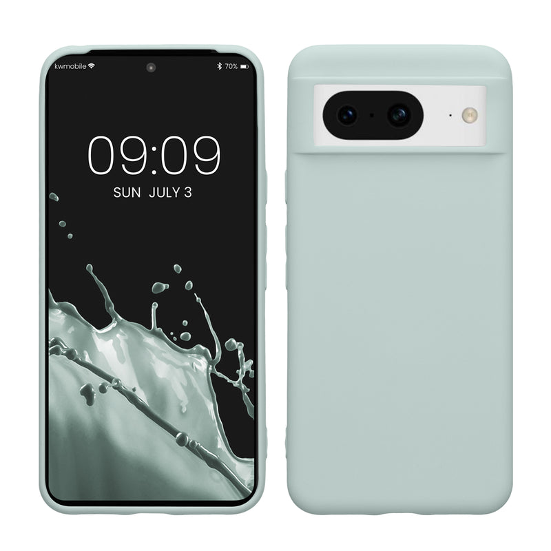 kwmobile Handyhülle für Google Pixel 8 Hülle - TPU Case - Kabelloses Laden - Schutzhülle Cover in Cool Mint Cool Mint  