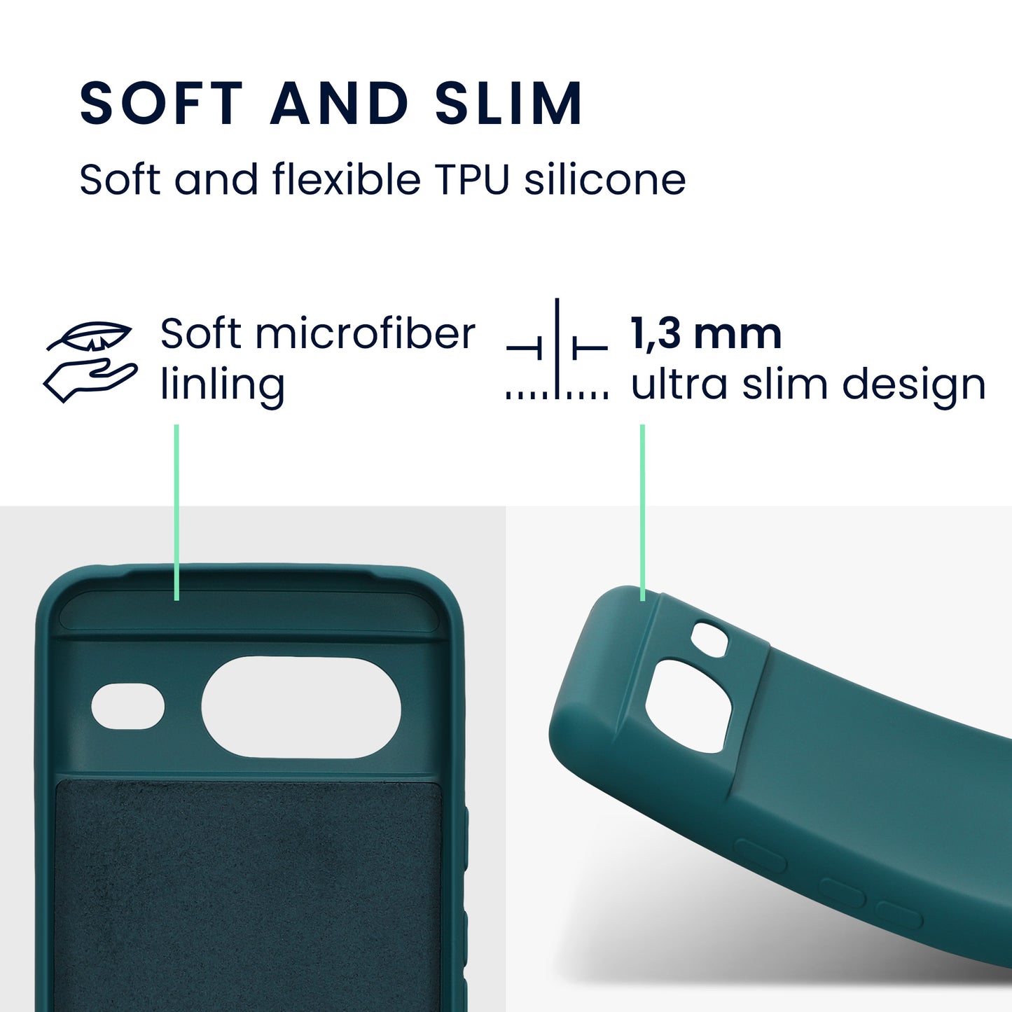 kwmobile Slim Case kompatibel mit Google Pixel 8 Hülle
