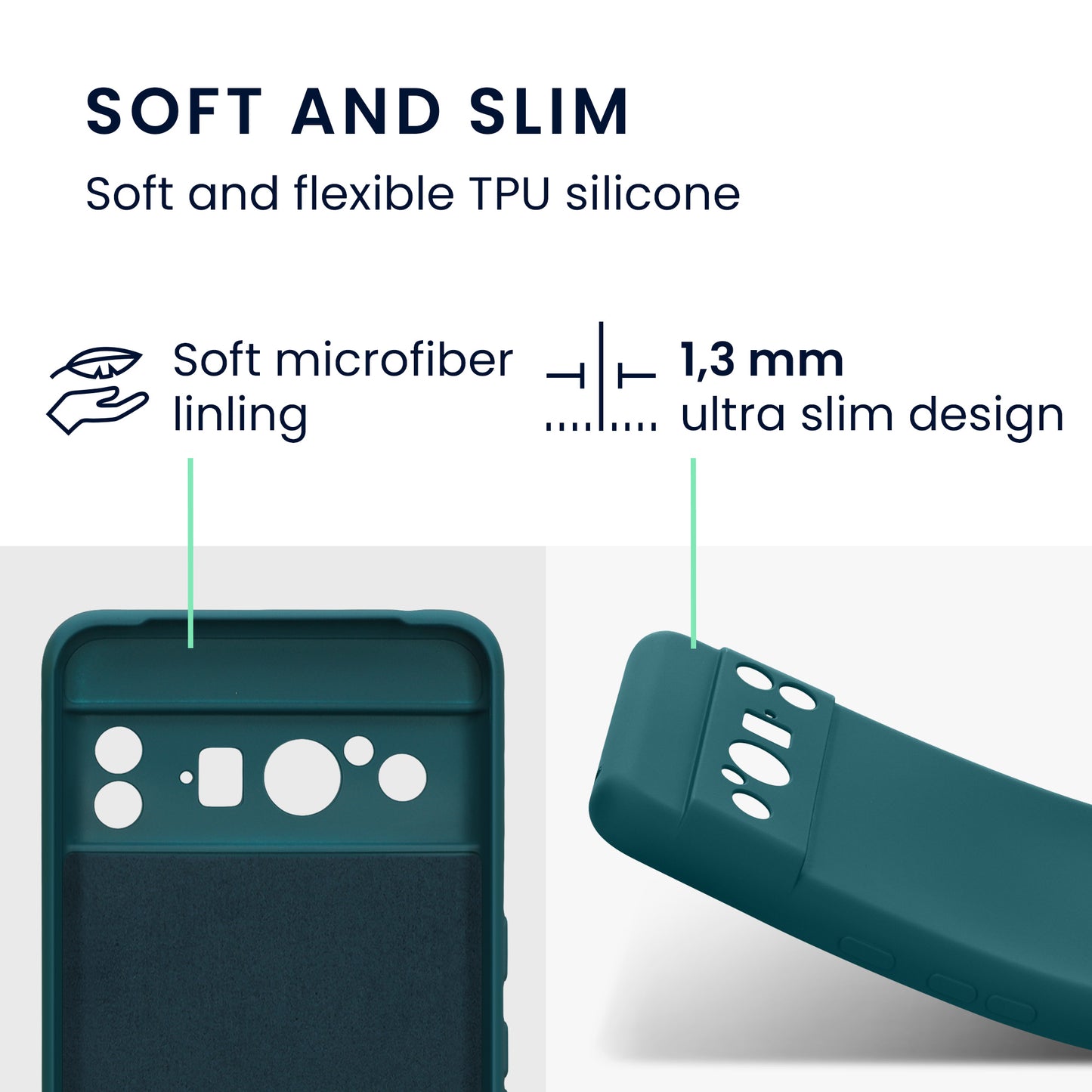 kwmobile Slim Case kompatibel mit Google Pixel 8 Pro Hülle