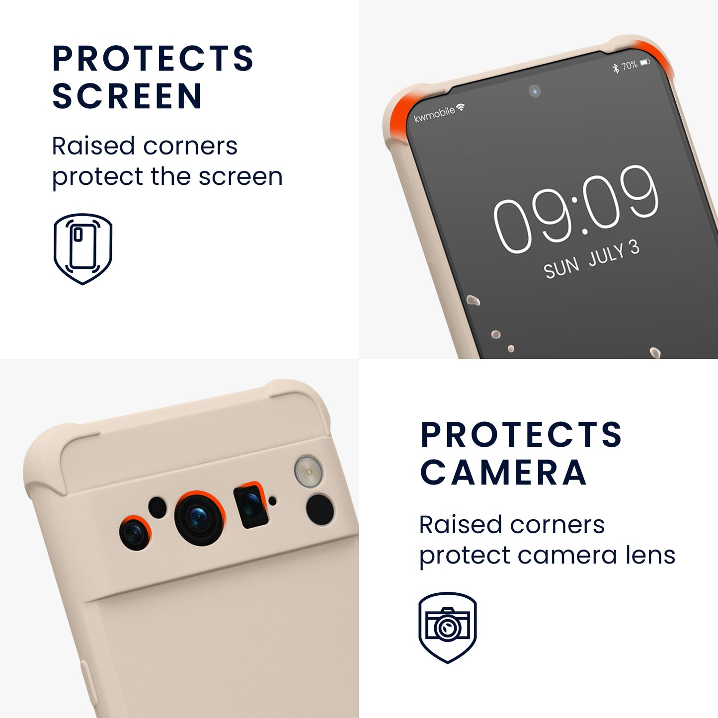 kwmobile Necklace Case kompatibel mit Google Pixel 8 Pro Hülle - Cover mit Kordel zum Umhängen - Silikon Schutzhülle