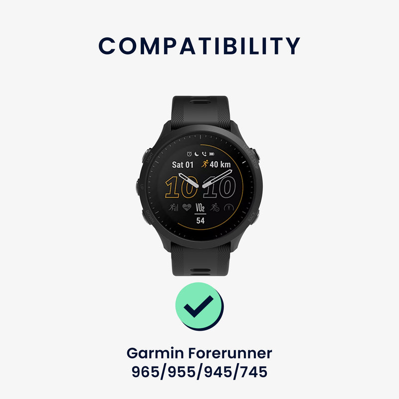 kwmobile Silikon Uhrenarmband für Garmin Forerunner 965 / 955 / 945 / 745 Armband - Ersatzarmband für Fitnesstracker